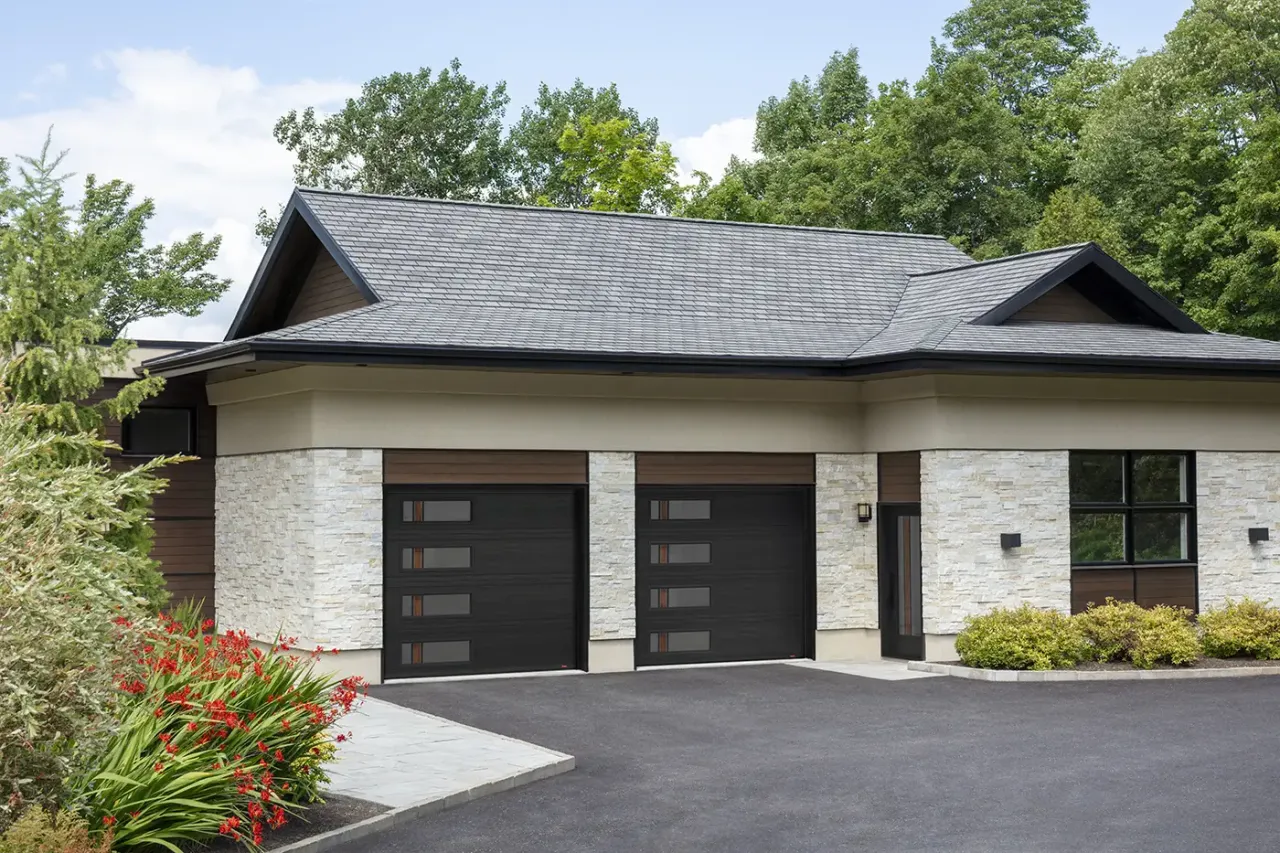 Zen Walnut Glass – Harmonize Your Garage & Entry Doors